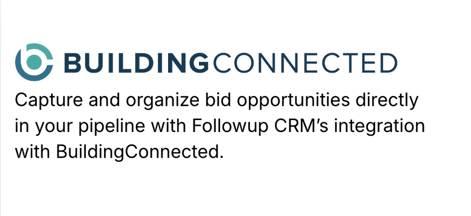 BuildingConnected with Followup CRM
