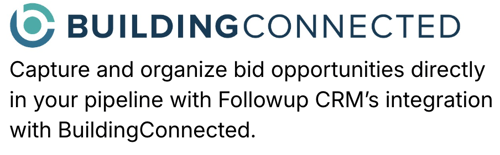 BuildingConnected with FollowupCRM BuildingConnected with FollowupCRM
