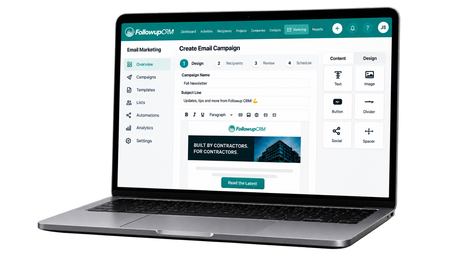 Email Marketing Trial Landing Page Hero