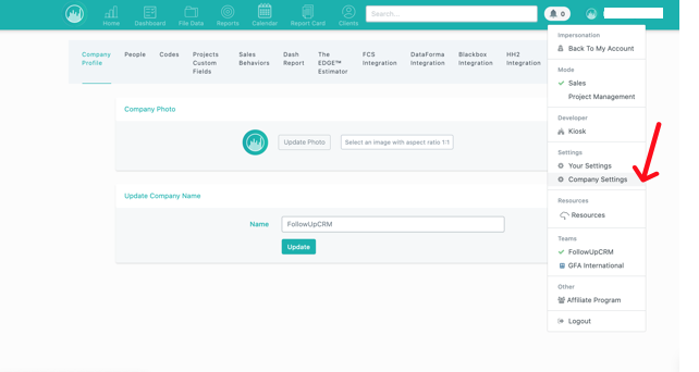 Followup CRM and Dataforma Integration Works