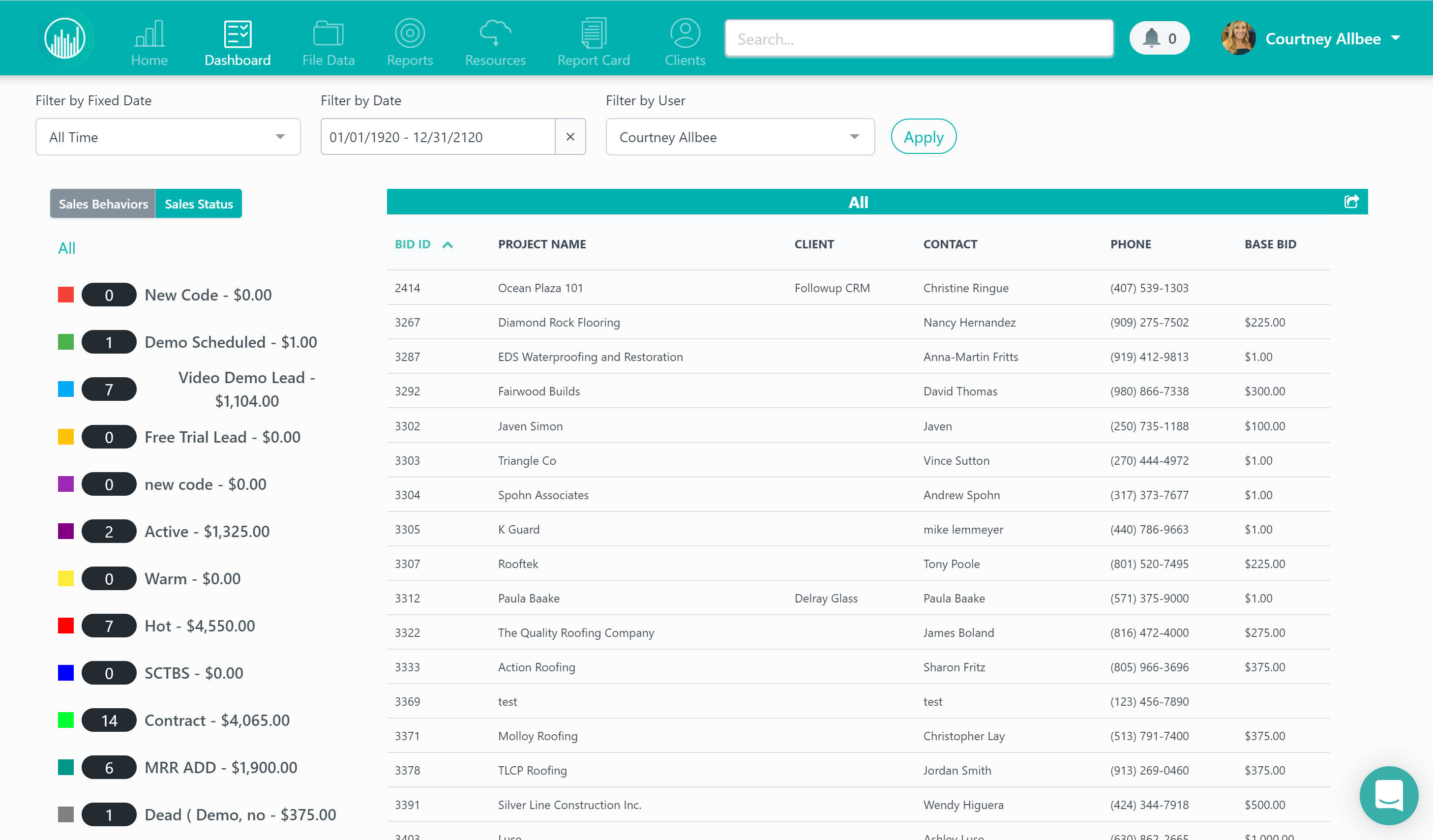 Followup-CRM-Sales-Dashboard