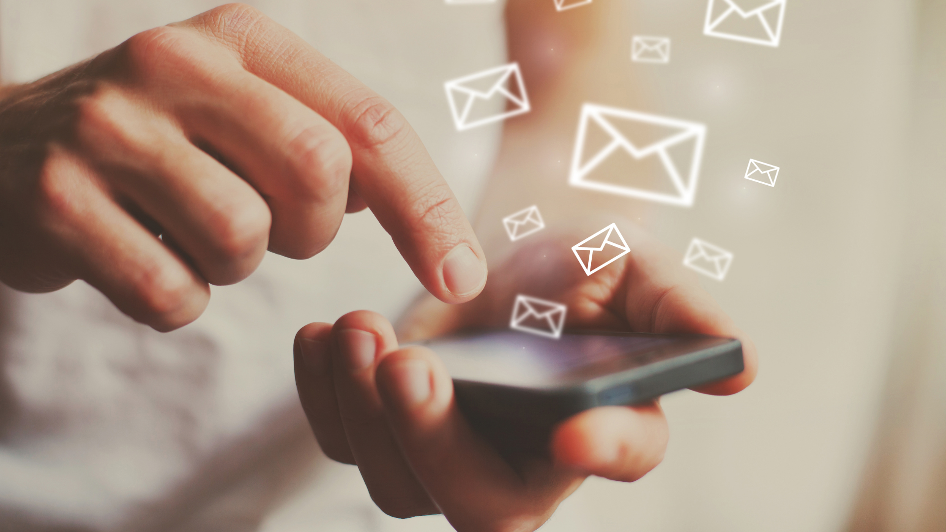 Send emails on a mobile phone